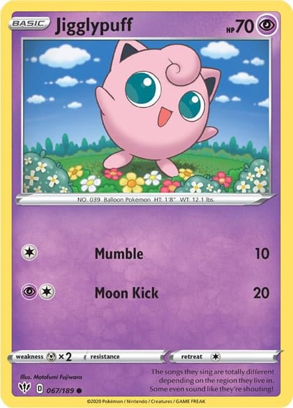 Jigglypuff, SWSH03: Darkness Ablaze 067/189