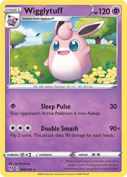 Wigglytuff, SWSH03: Darkness Ablaze 068/189