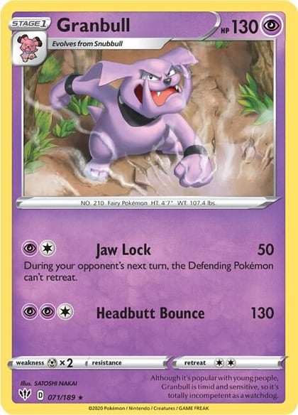 Granbull, SWSH03: Darkness Ablaze 071/189