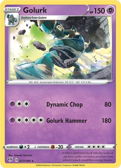 Golurk, SWSH03: Darkness Ablaze 077/189