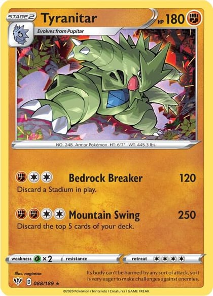 Tyranitar, SWSH03: Darkness Ablaze 088/189