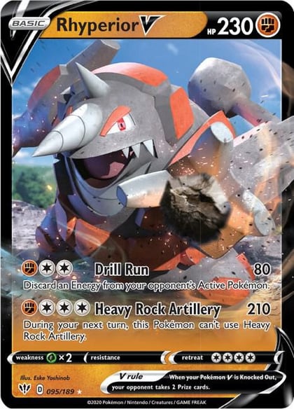 Rhyperior V, SWSH03: Darkness Ablaze 095/189