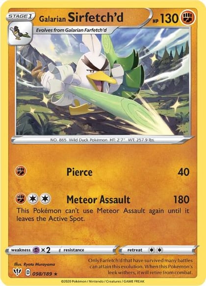 Galarian Sirfetch'd, SWSH03: Darkness Ablaze 098/189