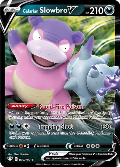 Galarian Slowbro V, SWSH03: Darkness Ablaze 099/189