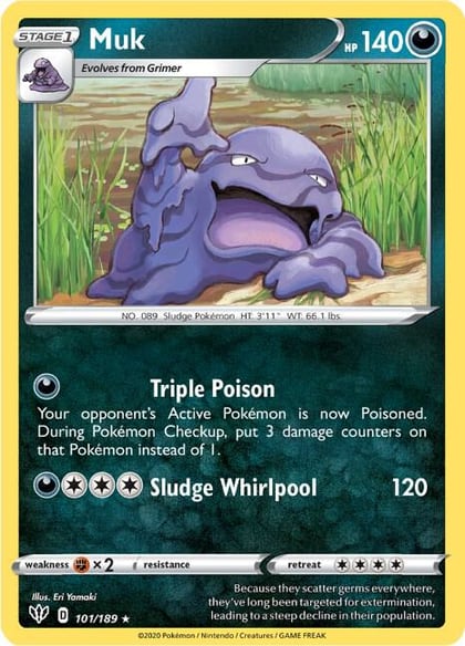 Muk, SWSH03: Darkness Ablaze 101/189