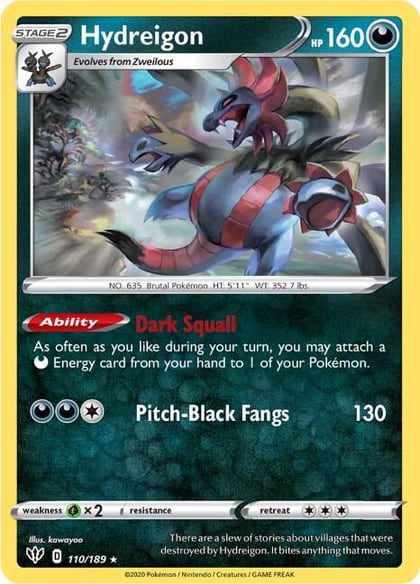 Hydreigon, SWSH03: Darkness Ablaze 110/189