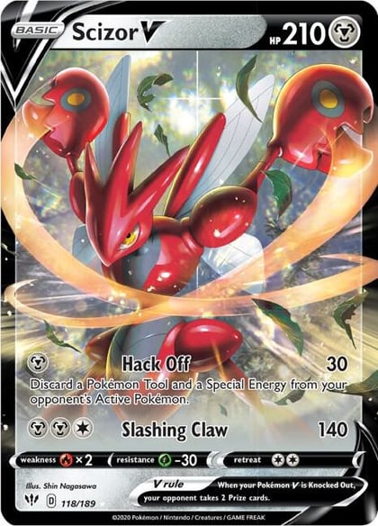 Scizor V, SWSH03: Darkness Ablaze 118/189
