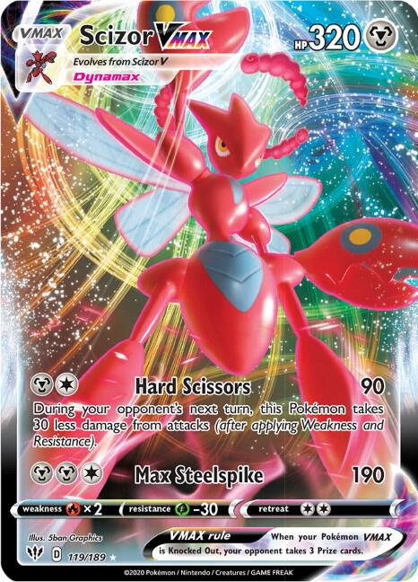 Scizor VMAX, SWSH03: Darkness Ablaze 119/189