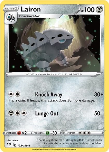 Lairon, SWSH03: Darkness Ablaze 122/189