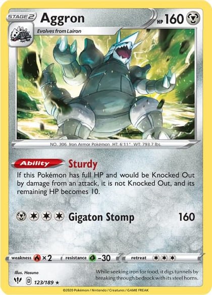 Aggron, SWSH03: Darkness Ablaze 123/189