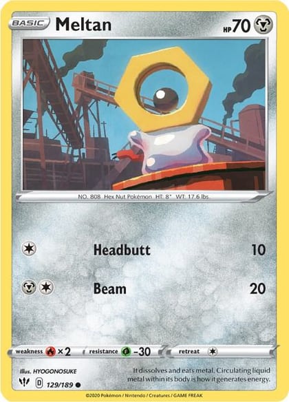 Meltan, SWSH03: Darkness Ablaze 129/189