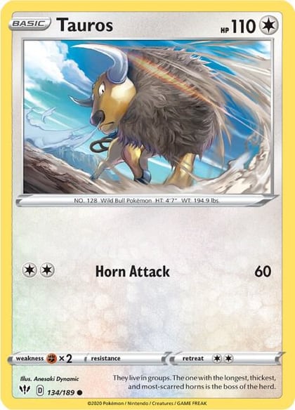 Tauros, SWSH03: Darkness Ablaze 134/189