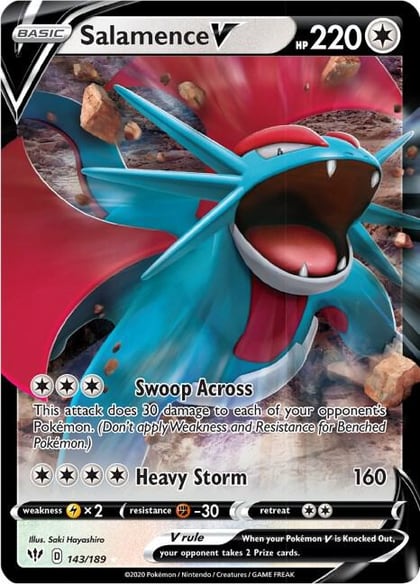 Salamence V, SWSH03: Darkness Ablaze 143/189