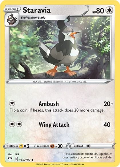 Staravia, SWSH03: Darkness Ablaze 146/189