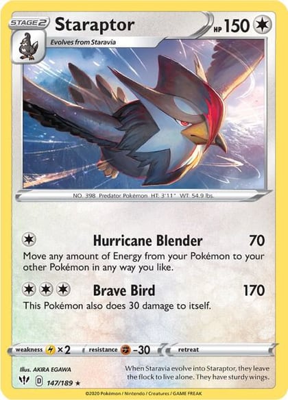 Staraptor, SWSH03: Darkness Ablaze 147/189