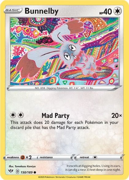 Bunnelby, SWSH03: Darkness Ablaze 150/189