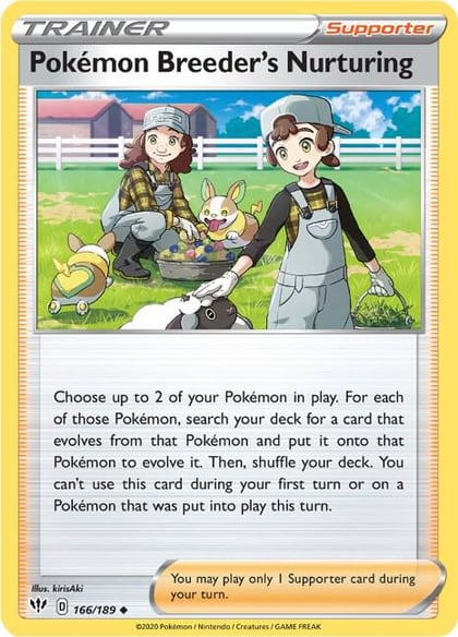 Pokemon Breeder's Nurturing, SWSH03: Darkness Ablaze 166/189