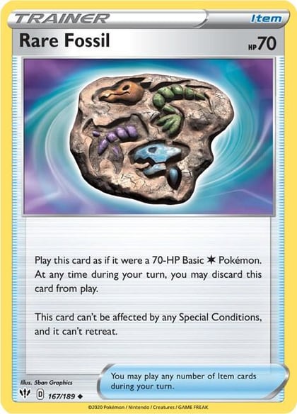 Rare Fossil, SWSH03: Darkness Ablaze 167/189