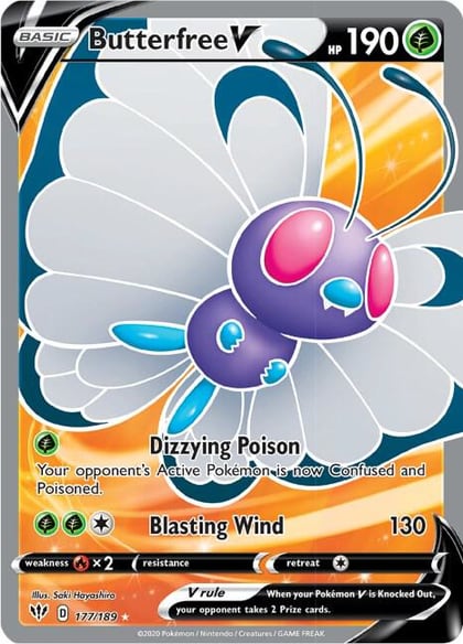 Butterfree V (Full Art), SWSH03: Darkness Ablaze 177/189