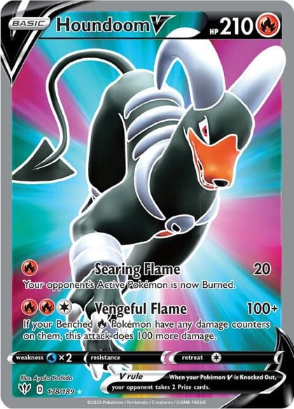 Houndoom V (Full Art), SWSH03: Darkness Ablaze 178/189