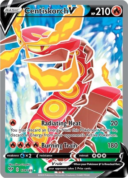 Centiskorch V (Full Art), SWSH03: Darkness Ablaze 179/189