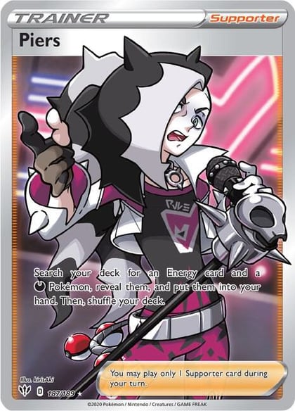 Piers (Full Art), SWSH03: Darkness Ablaze 187/189
