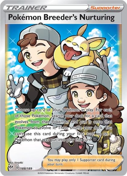 Pokemon Breeder's Nurturing (Full Art), SWSH03: Darkness Ablaze 188/189