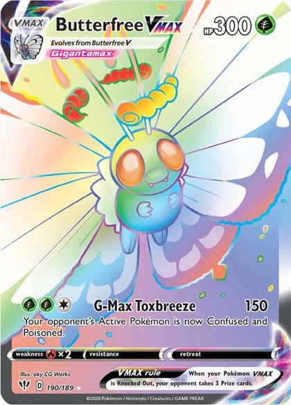 Butterfree VMAX (Secret), SWSH03: Darkness Ablaze 190/189