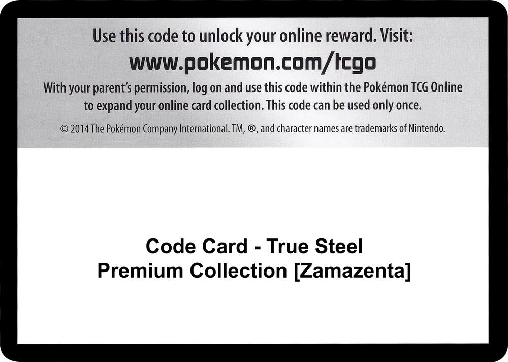 Code Card - True Steel Premium Collection [Zamazenta], SWSH03: Darkness Ablaze P251507
