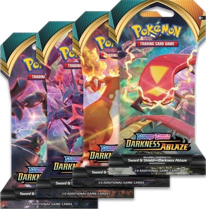 Darkness Ablaze Sleeved Booster Pack Art Bundle [Set of 4], SWSH03: Darkness Ablaze P487797