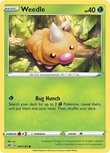 Weedle, SWSH04: Vivid Voltage 001/185
