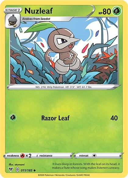 Nuzleaf, SWSH04: Vivid Voltage 011/185