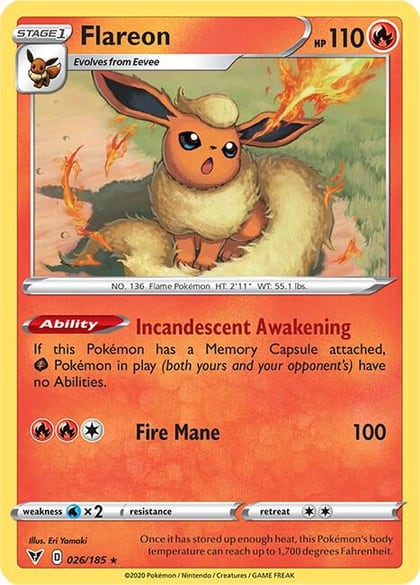 Flareon, SWSH04: Vivid Voltage 026/185