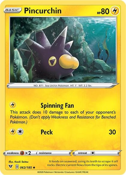 Pincurchin, SWSH04: Vivid Voltage 062/185