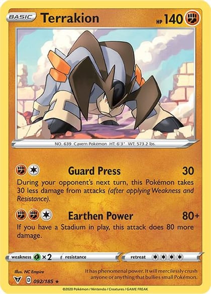 Terrakion, SWSH04: Vivid Voltage 092/185