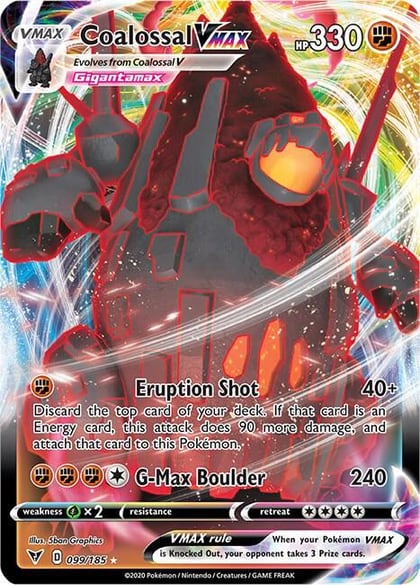 Coalossal VMAX, SWSH04: Vivid Voltage 099/185