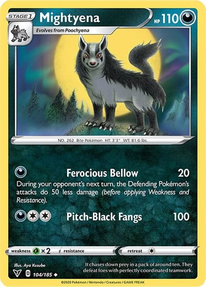 Mightyena, SWSH04: Vivid Voltage 104/185