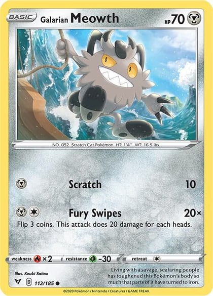 Galarian Meowth, SWSH04: Vivid Voltage 112/185