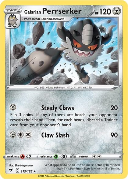 Galarian Perrserker, SWSH04: Vivid Voltage 113/185