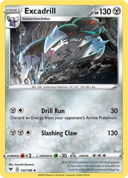 Excadrill, SWSH04: Vivid Voltage 122/185
