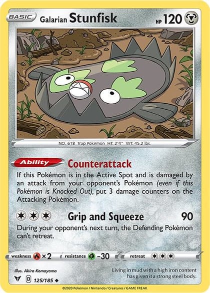 Galarian Stunfisk, SWSH04: Vivid Voltage 125/185