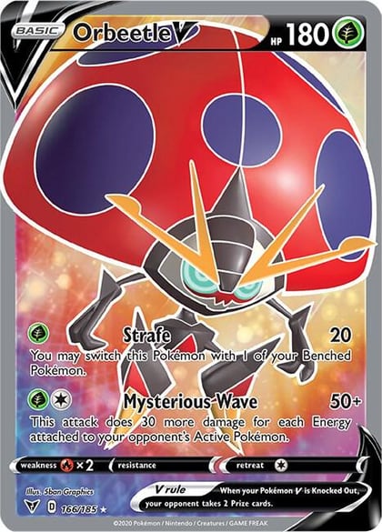Orbeetle V (Full Art), SWSH04: Vivid Voltage 166/185