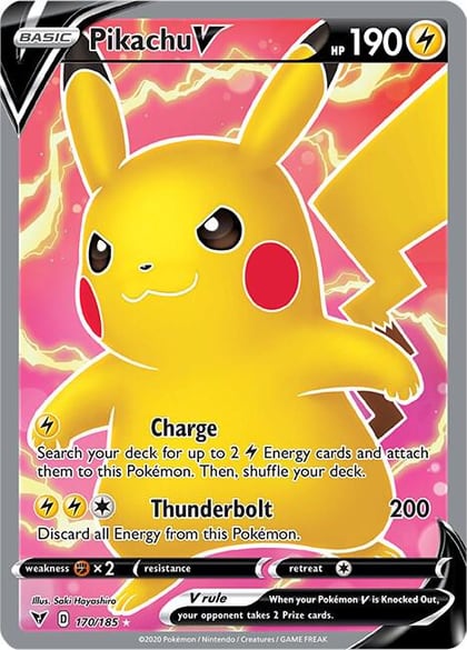 Pikachu V (Full Art), SWSH04: Vivid Voltage 170/185