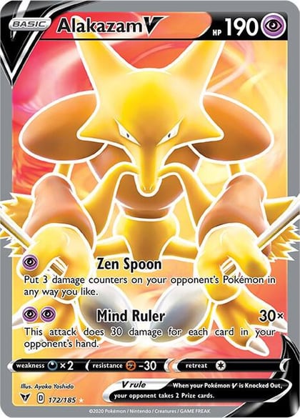 Alakazam V (Full Art), SWSH04: Vivid Voltage 172/185