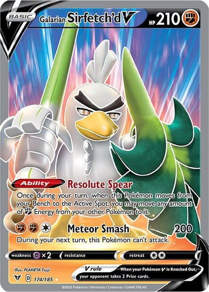 Galarian Sirfetch'd V (Full Art), SWSH04: Vivid Voltage 174/185