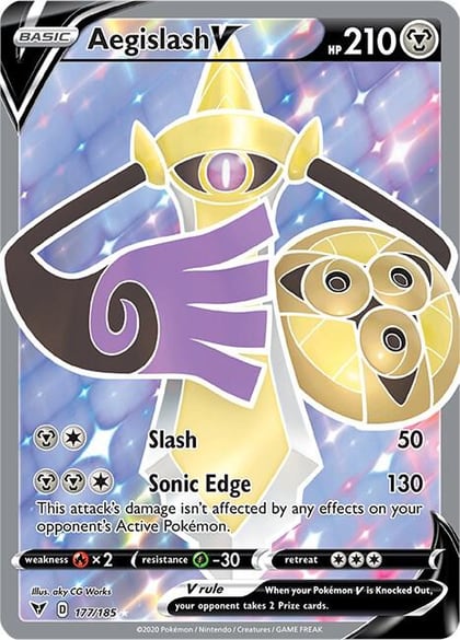 Aegislash V (Full Art), SWSH04: Vivid Voltage 177/185