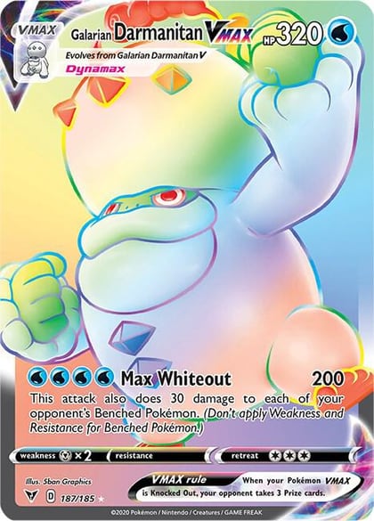 Galarian Darmanitan VMAX (Secret), SWSH04: Vivid Voltage 187/185