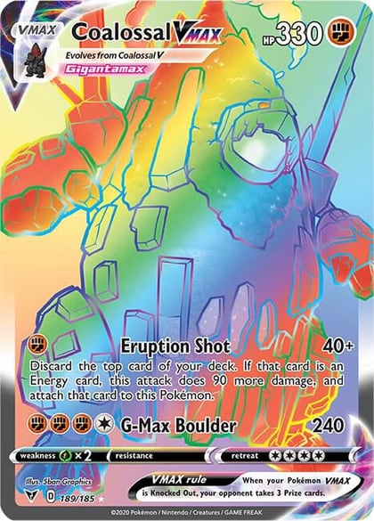 Coalossal VMAX (Secret), SWSH04: Vivid Voltage 189/185