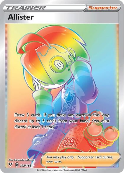 Allister (Secret), SWSH04: Vivid Voltage 192/185