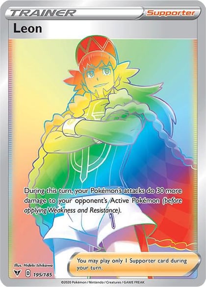 Leon (Secret), SWSH04: Vivid Voltage 195/185